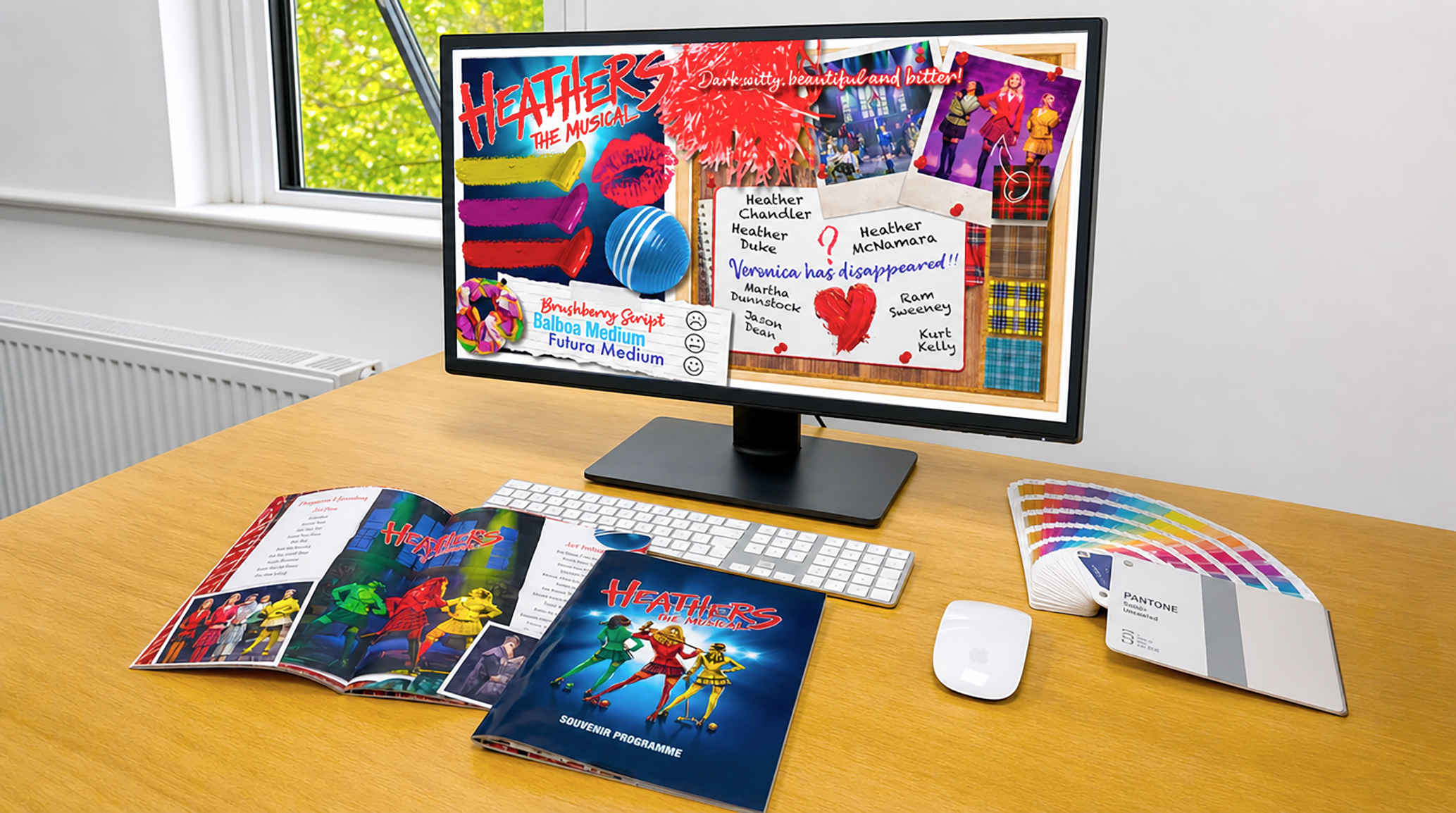 Colour-matched proof sheet during final artwork sign-off